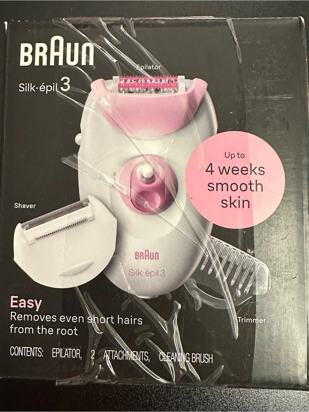 Silk-épil 3 Women's Electric Epilator & Shaver long lasting hair removal NIOB